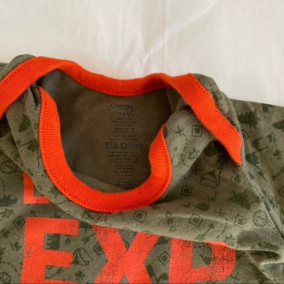 4 For $10. George 3-6 Months Baby Footless Onesie - Picture 4 of 4